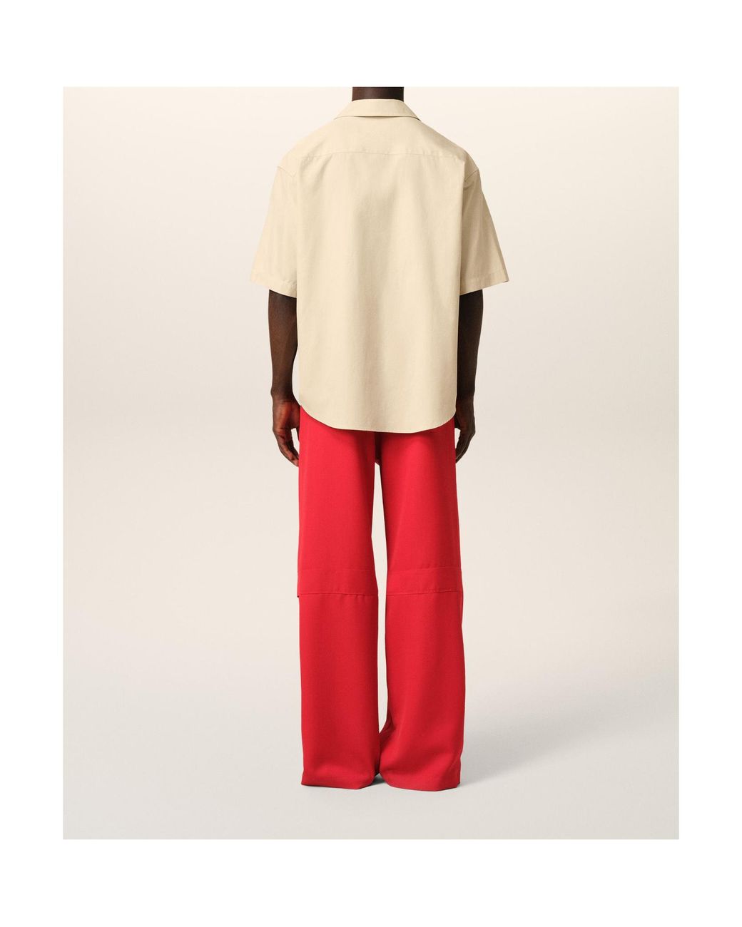 AMI Natural Short-Sleeved Boxy Shirt for men
