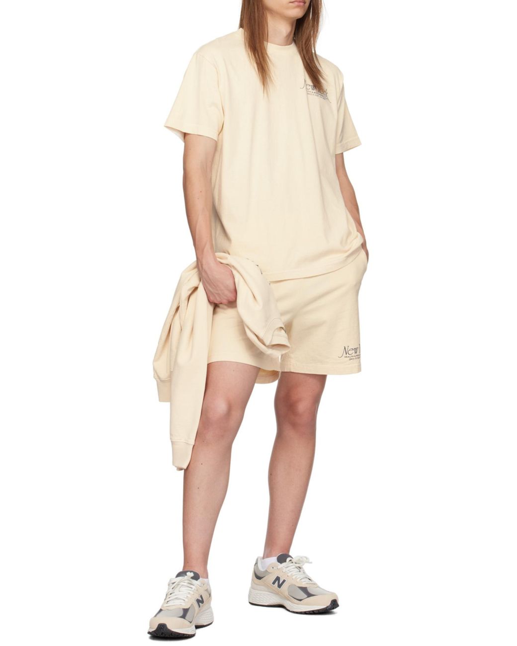 Sporty & Rich Natural Elastic Waist Shorts