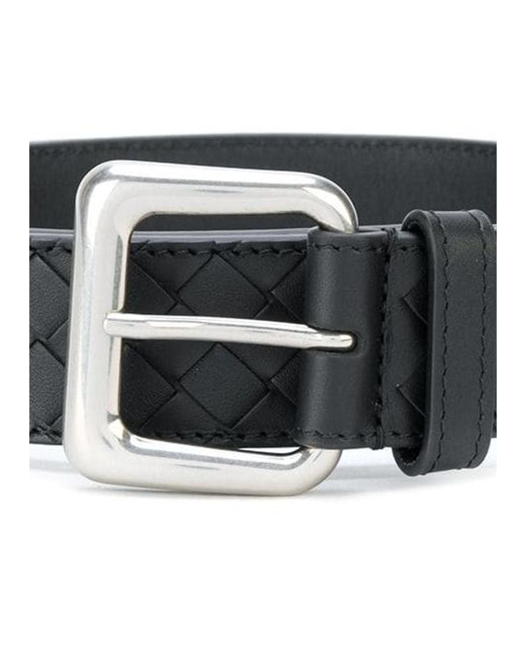 Bottega Veneta White Intecciato Belt for men