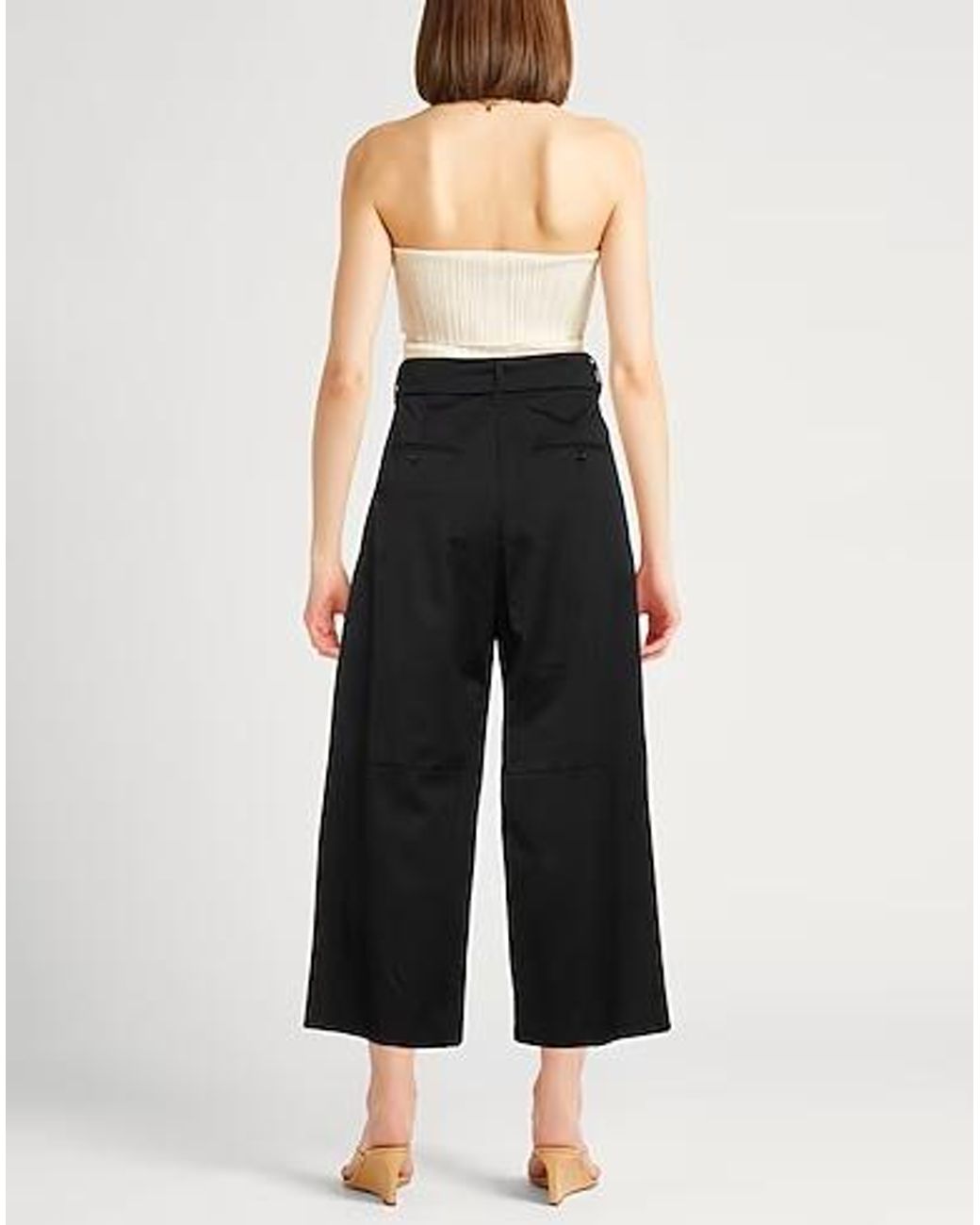 Max Mara Black Simple Wide-Leg Pants