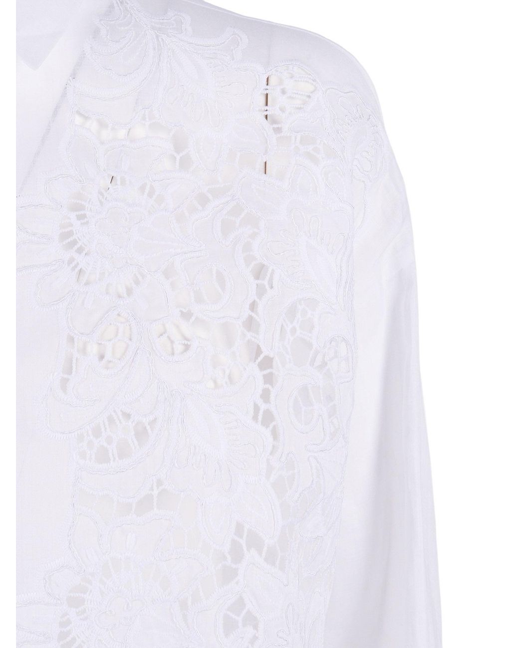 Max Mara White Studio Mstcali Embroidered Long Sleeved Shirt