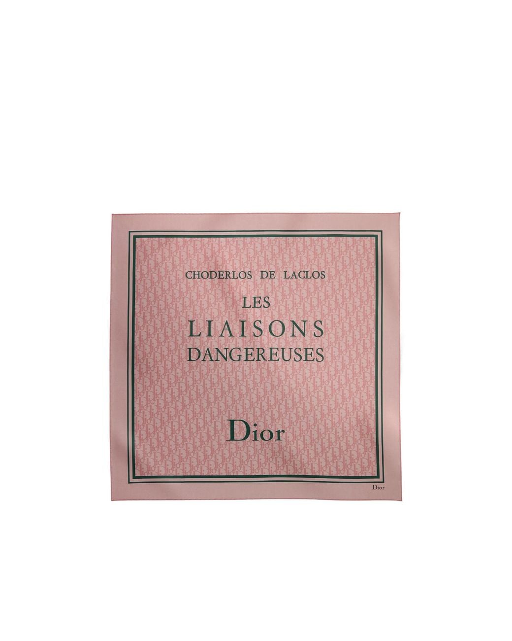 Dior Pink Printed Square Scarf
