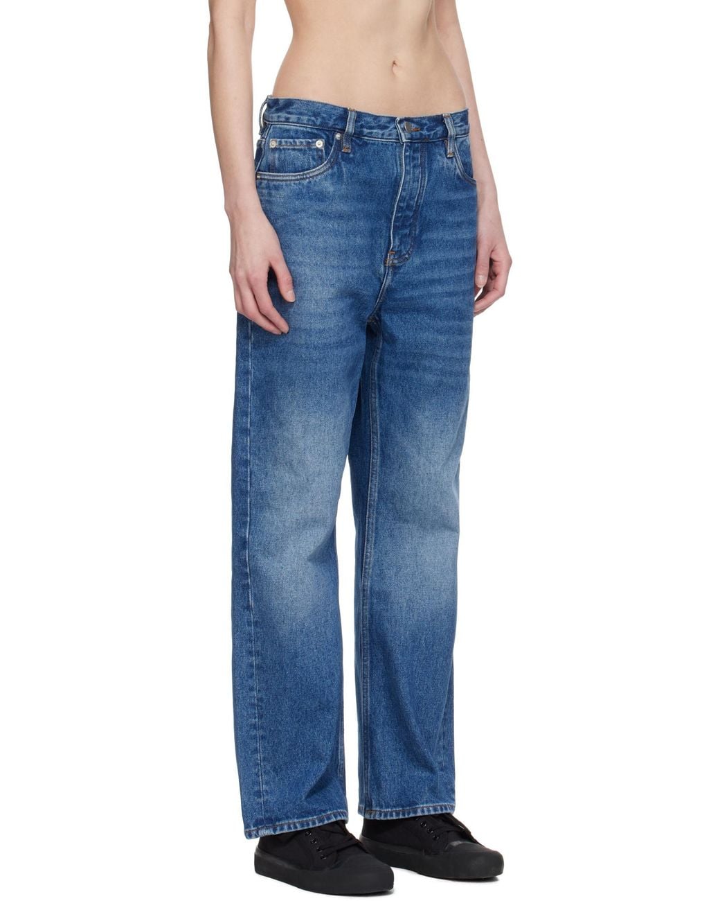 Studio Nicholson Blue Denjo Straight-Leg Jeans