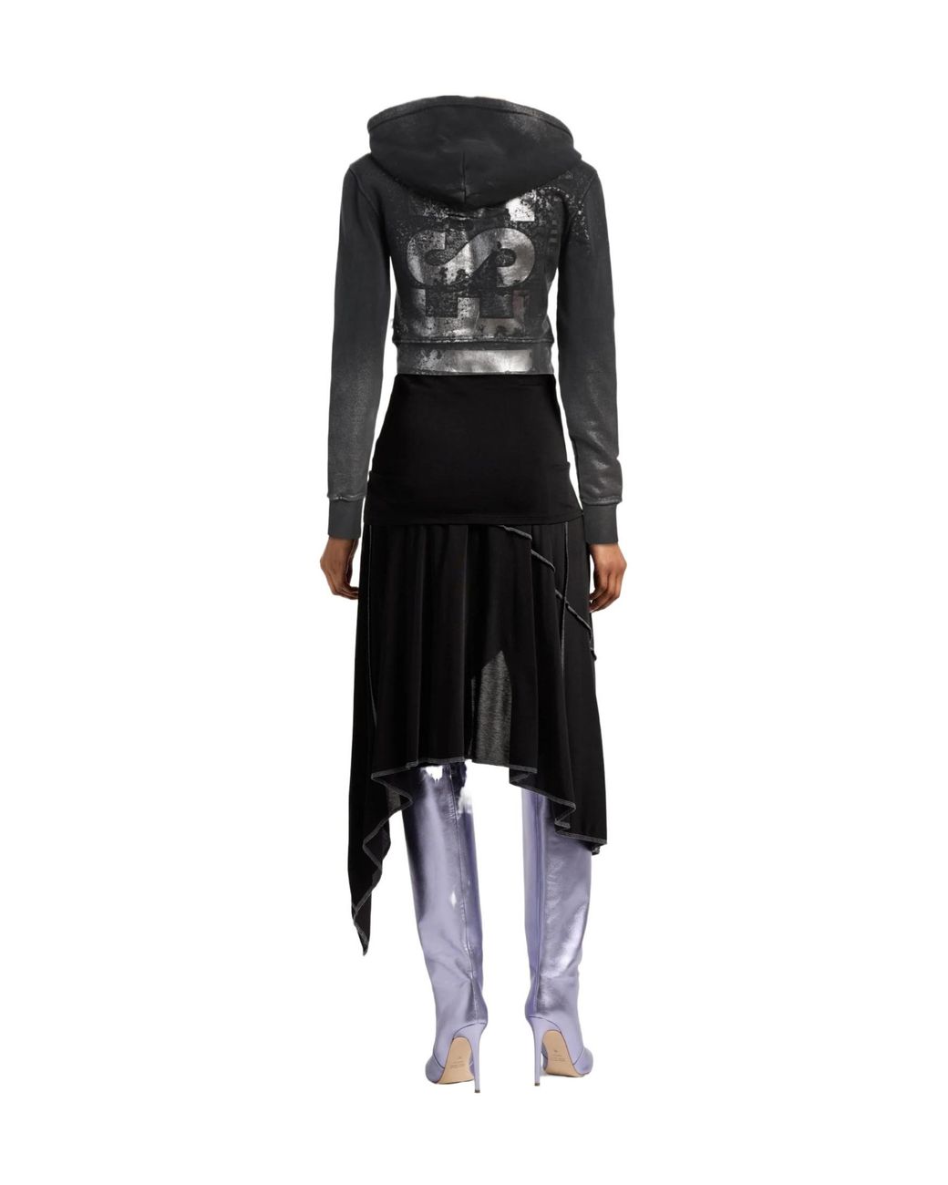 DIESEL Black Hooded Track Jackets