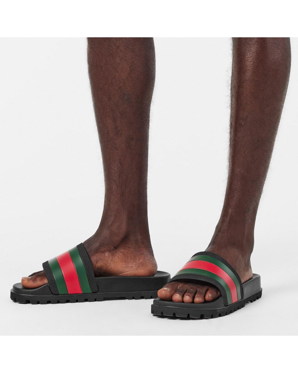 Gucci Multicolor Classic- Striped Slippers for men