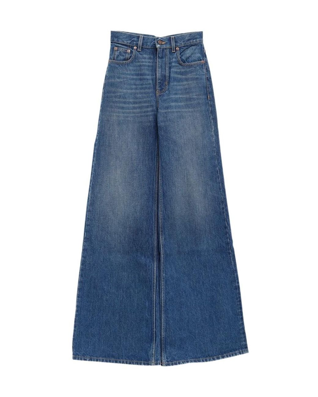 Chloé Blue Chloé Logo Patch Flared Jeans