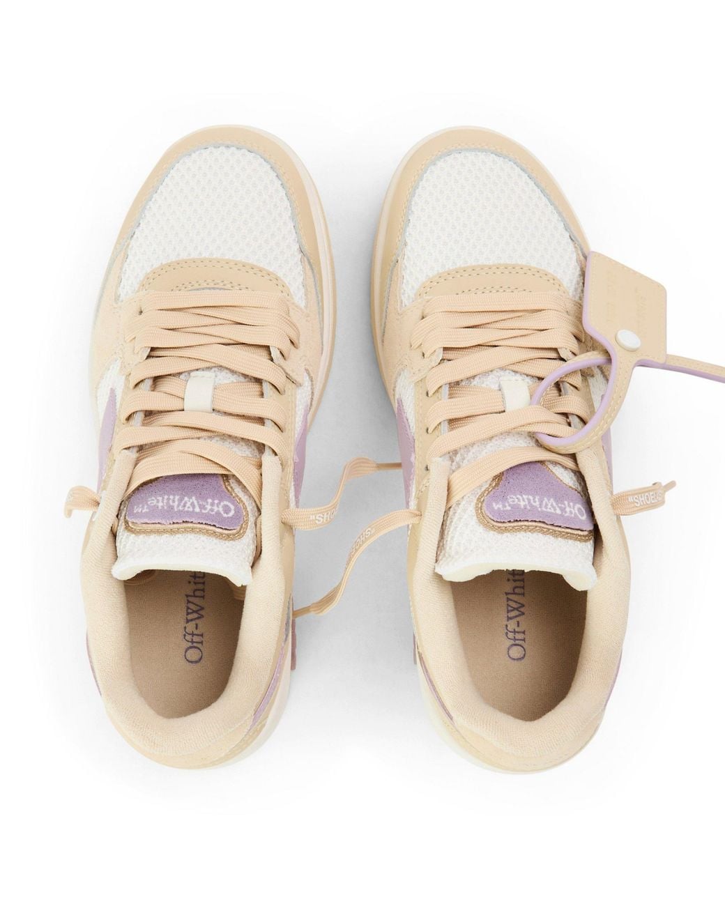 Off-White c/o Virgil Abloh Pink Meshleather Mixed Lowtop Sneaker