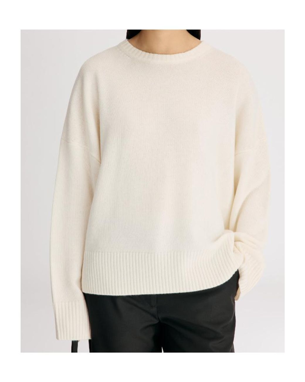 Loulou de Saison White Anton Crewneck Jumper
