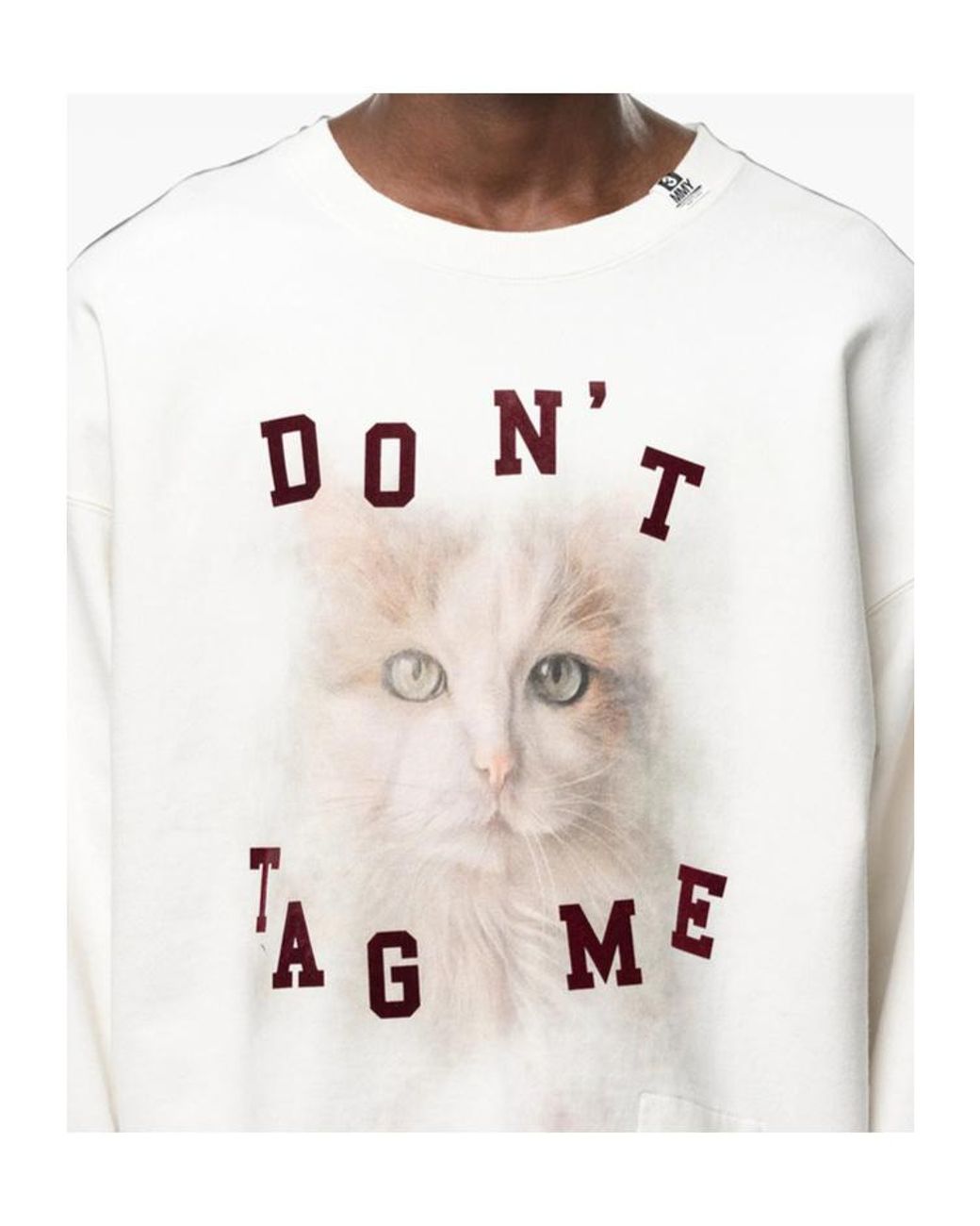 Maison Mihara Yasuhiro White Cat Printed Sweatshirt for men