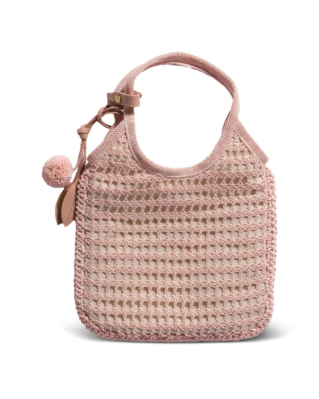 Miu Miu Pink Ivy Raffia Crochet Handbag