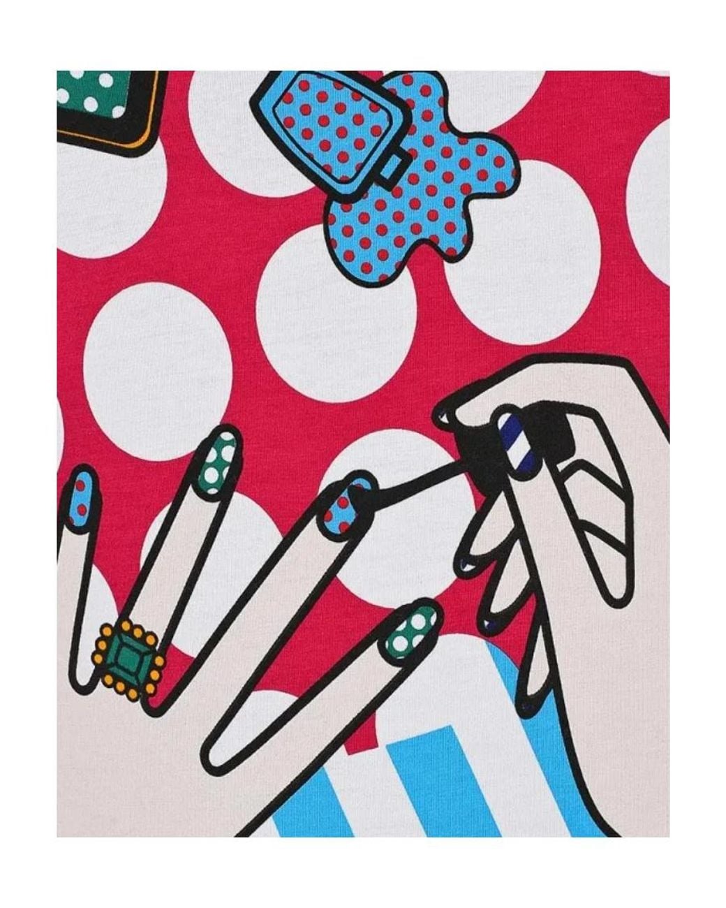 Moschino White Printed T-Shirt