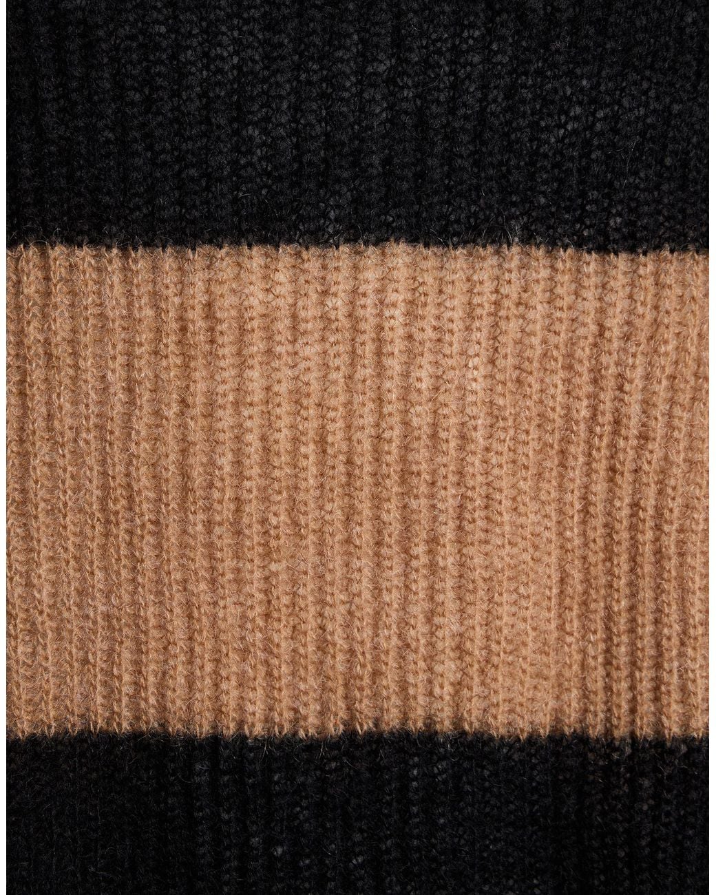 Max Mara Black Striped Knit Top