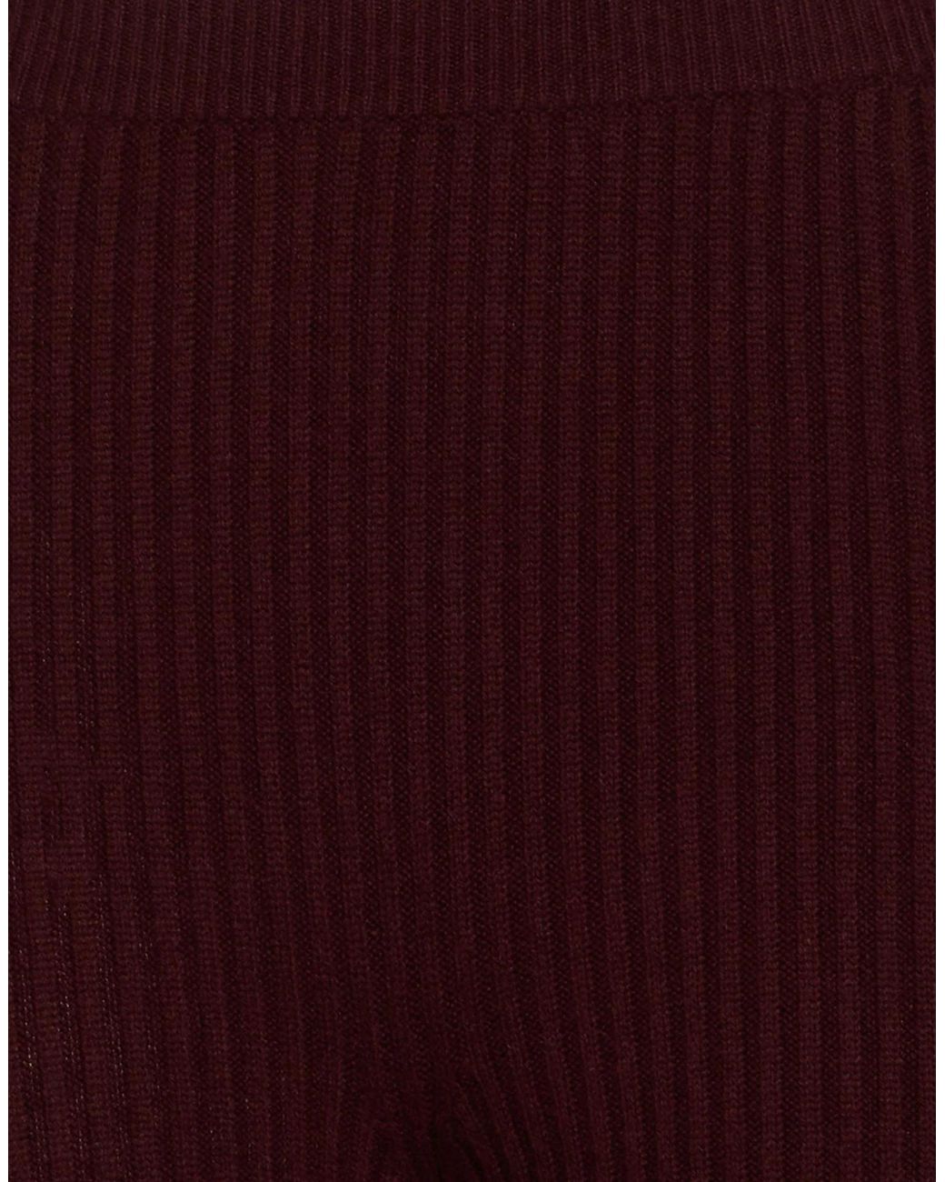 Max Mara Purple Solid-Colored Knit Leggings
