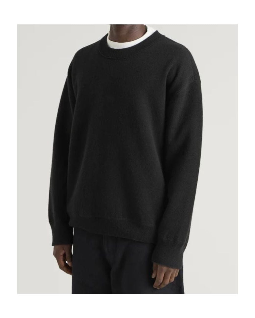 Studio Nicholson Black Long-Sleeve Knit Top for men