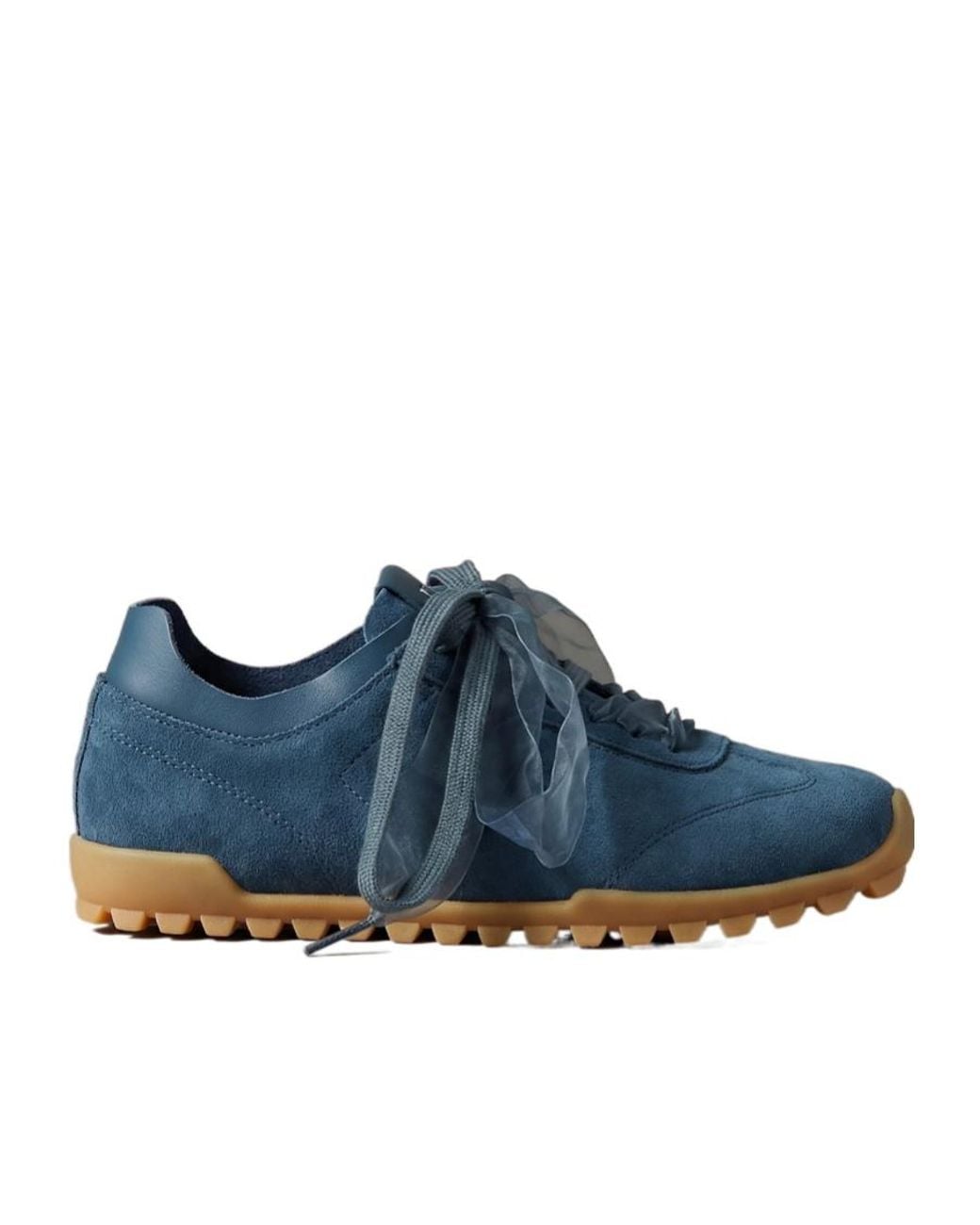 Calvin Klein Blue Sheer-Lace Low-Top Sneakers