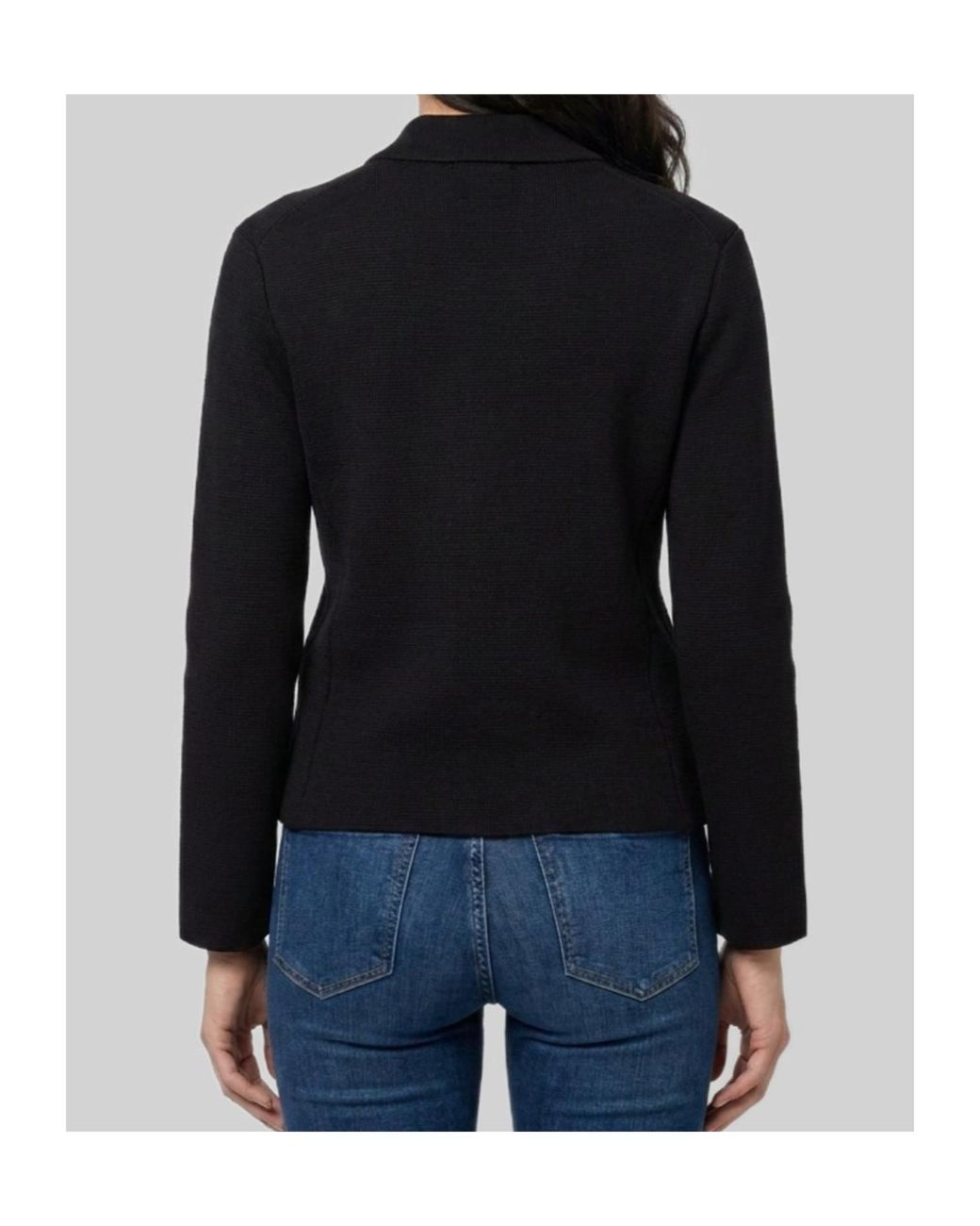Saint Laurent Blue Virgin Wool Collar Cardigan