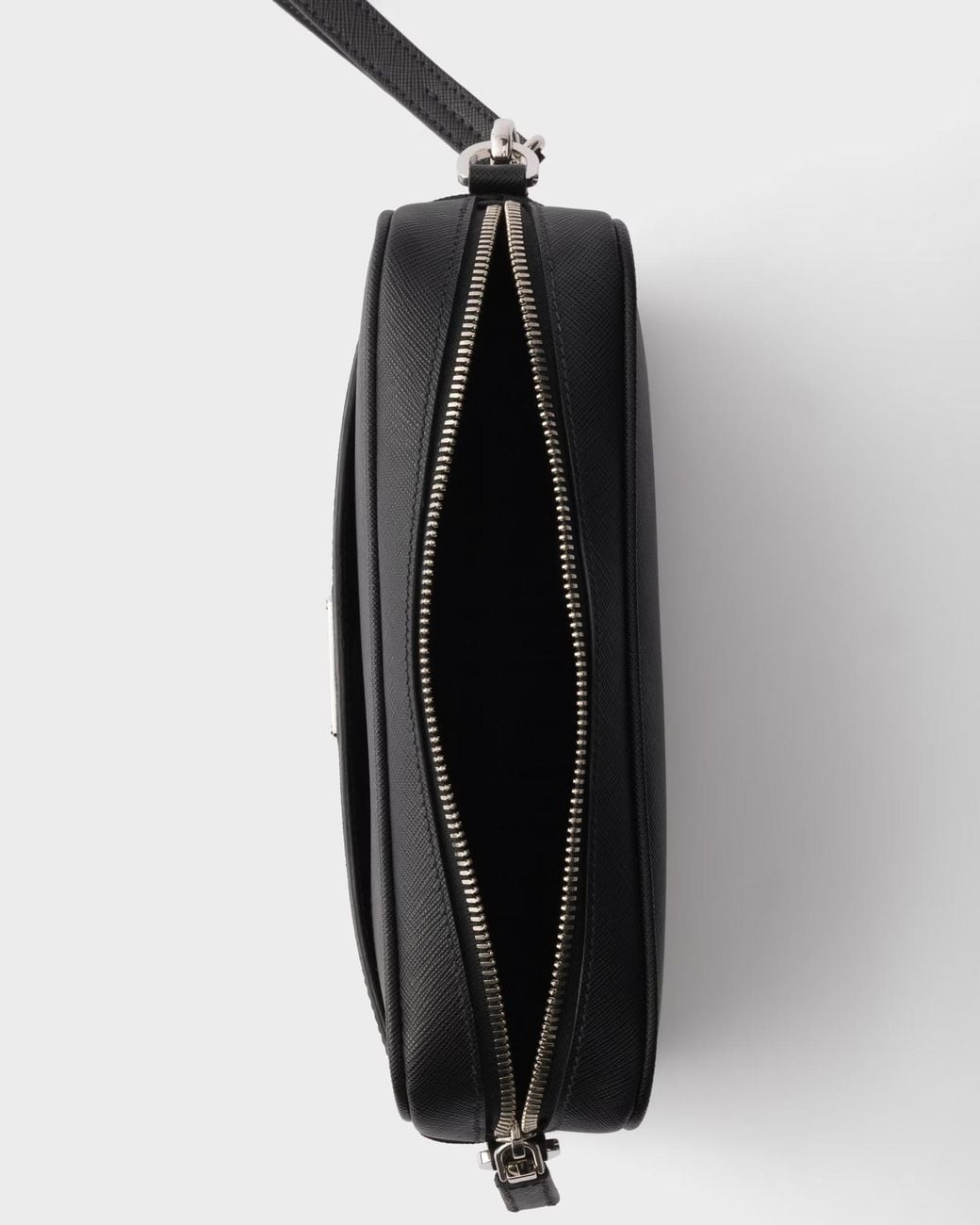Prada Black Triangle-Logo Zipped Shoulder Bag for men