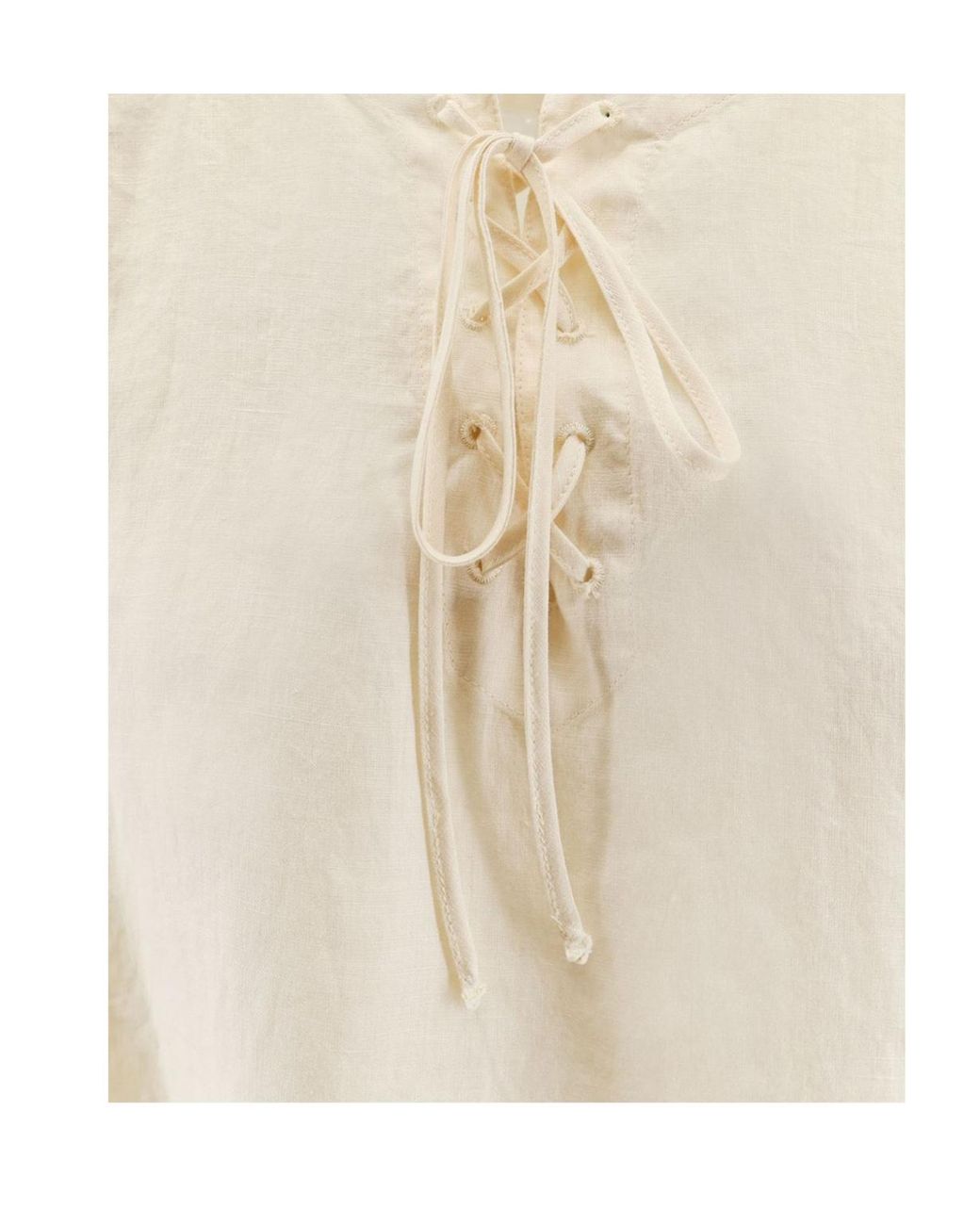 Aspesi White Tie-Up Detail T-Shirt