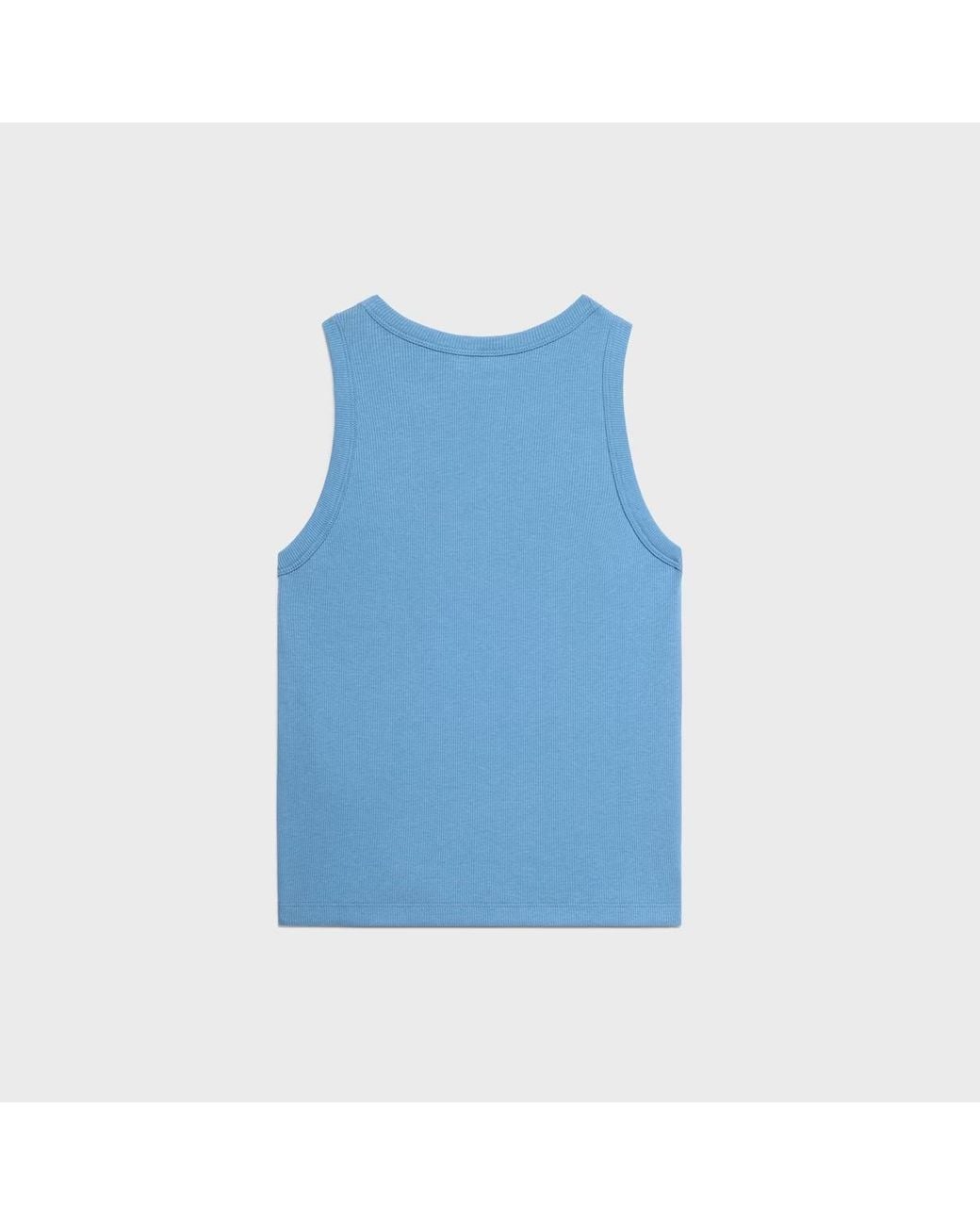 Céline Blue Triomphe Tank Top