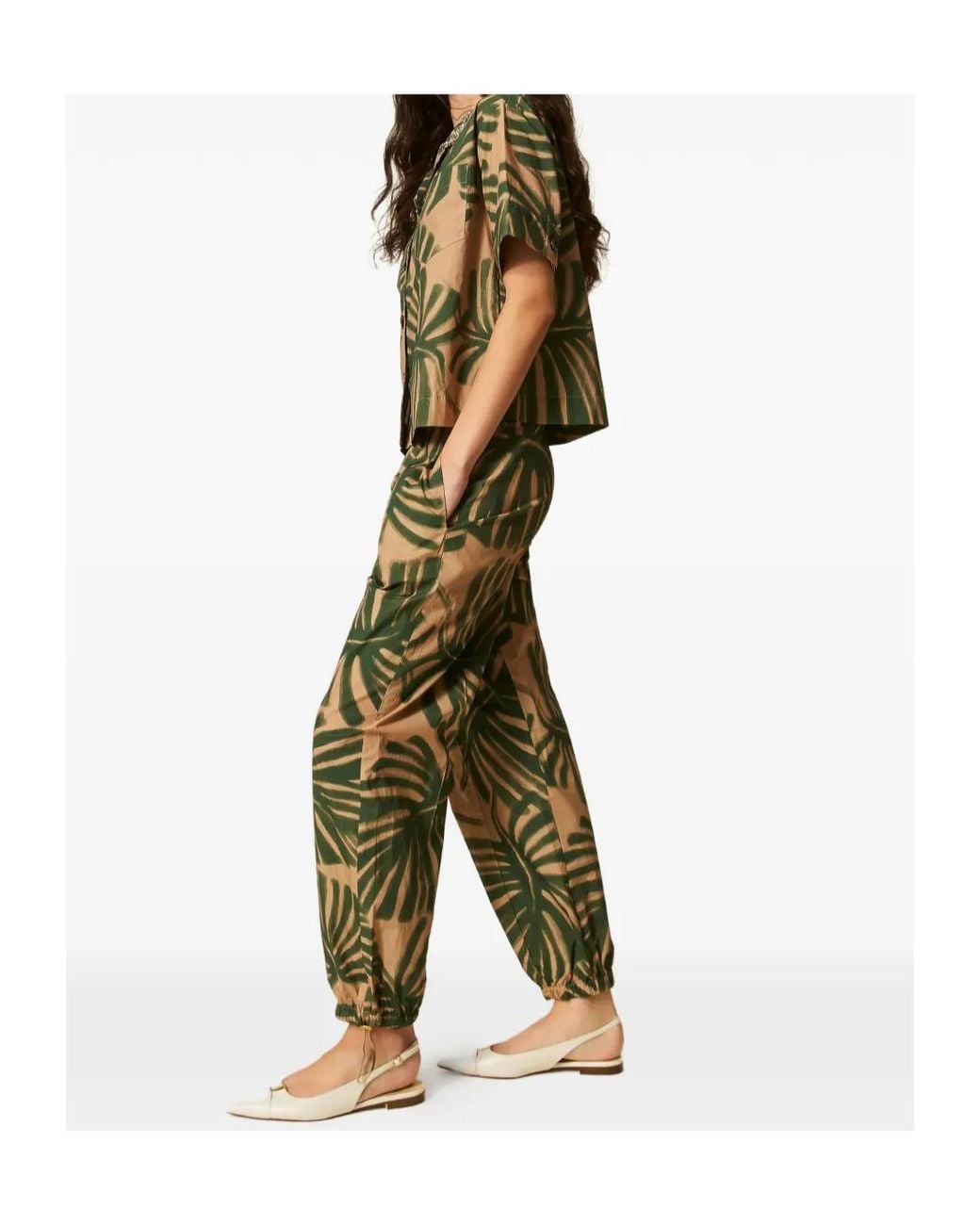 Twinset Green Printed Joggers