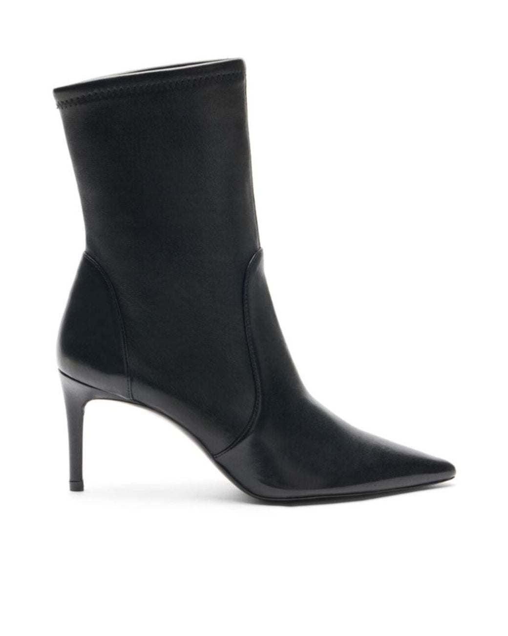 Stuart Weitzman Black Pointed Toe Ankle Boots