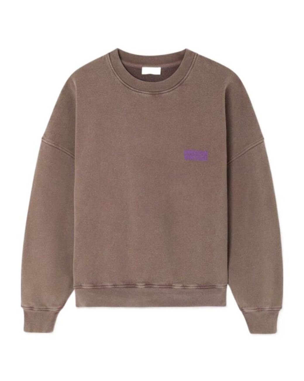 American Vintage Brown Plizzy Logo Sweatshirt