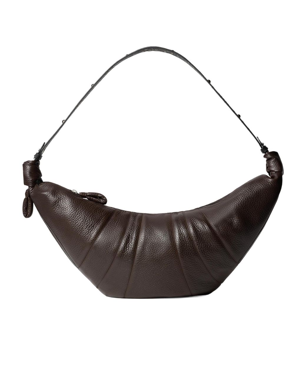 Lemaire Brown Large Croissant Knotted Shoulder Bag