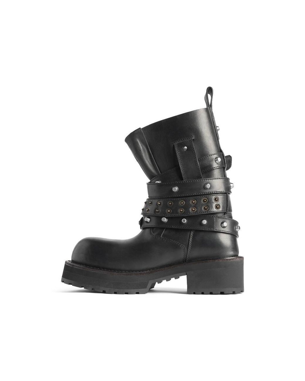 Balenciaga Black Buckle Detailed Boots for men