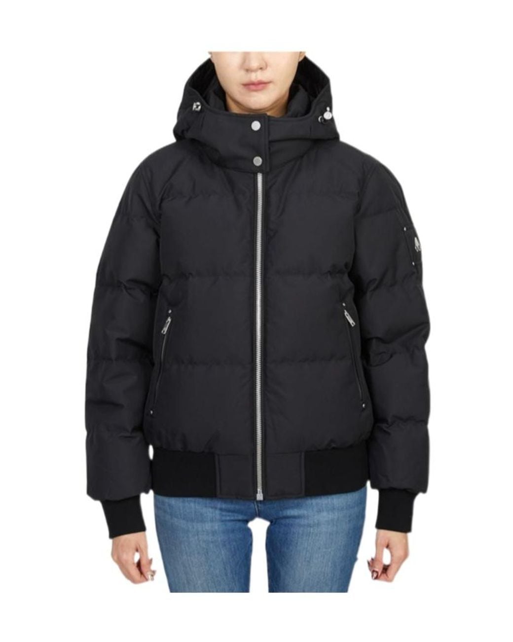 Moose Knuckles Black Padded Hooded Jacket