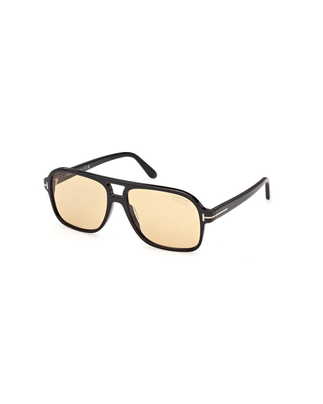 Tom Ford Natural Double Beam Pilot Sunglasses for men