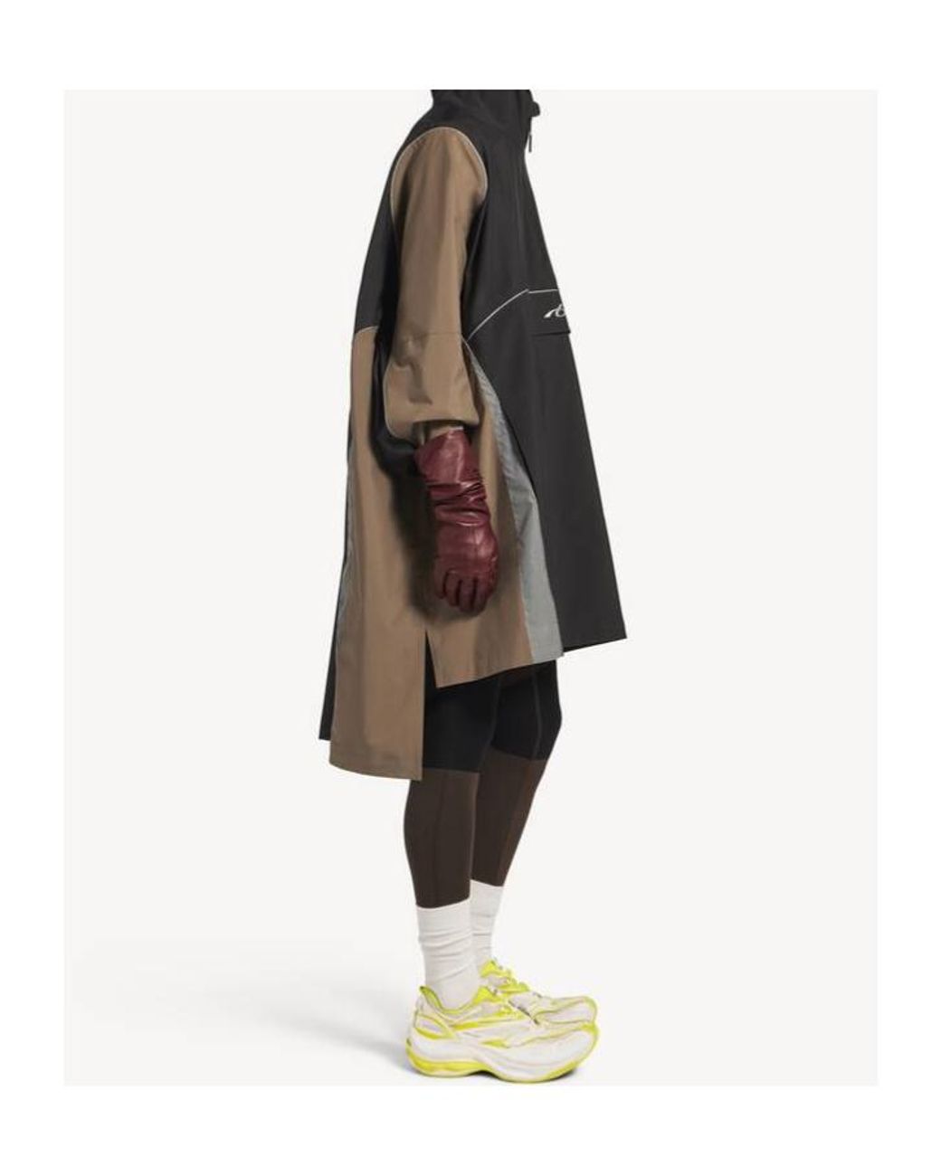 Balenciaga Black Hooded Techwear Poncho for men