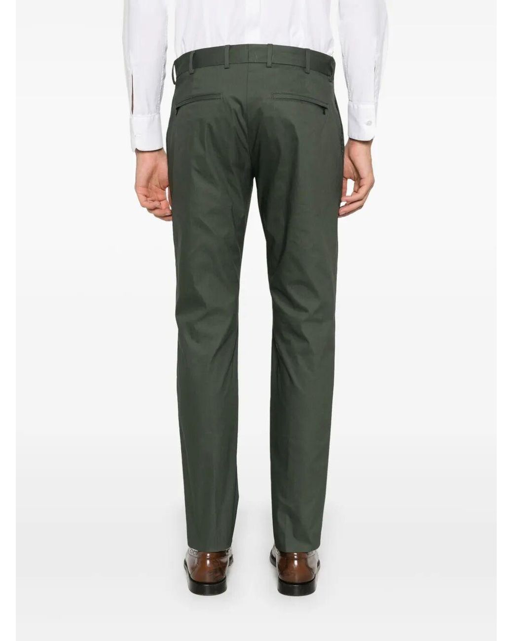 PT01 Gray Mid-Rise Tapered Chinos for men