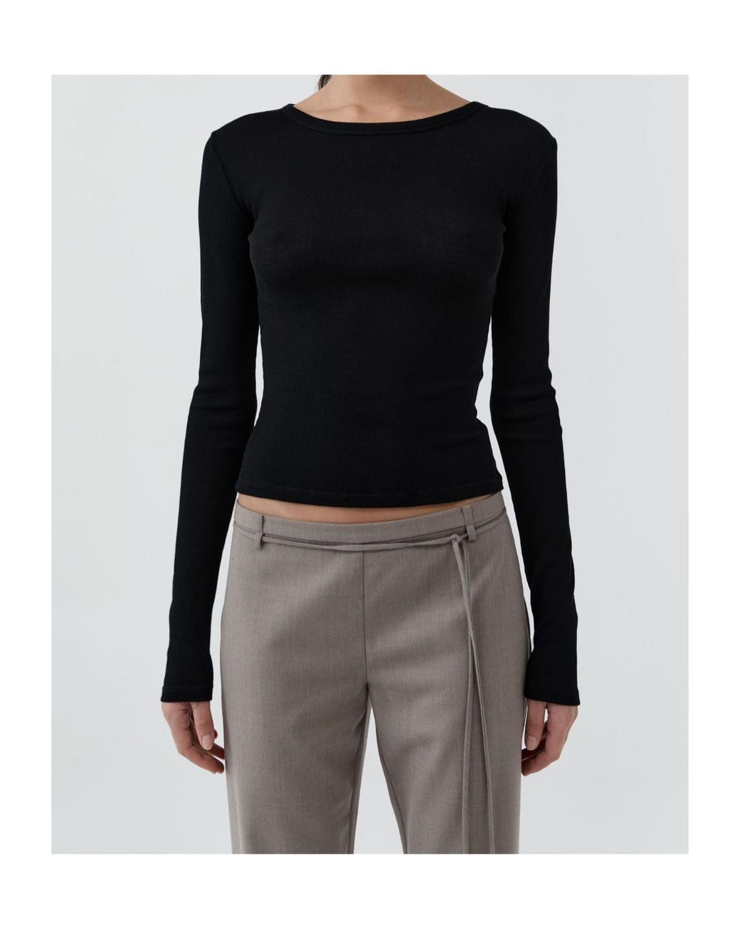 St. Agni Black Long-Sleeved Knitwear