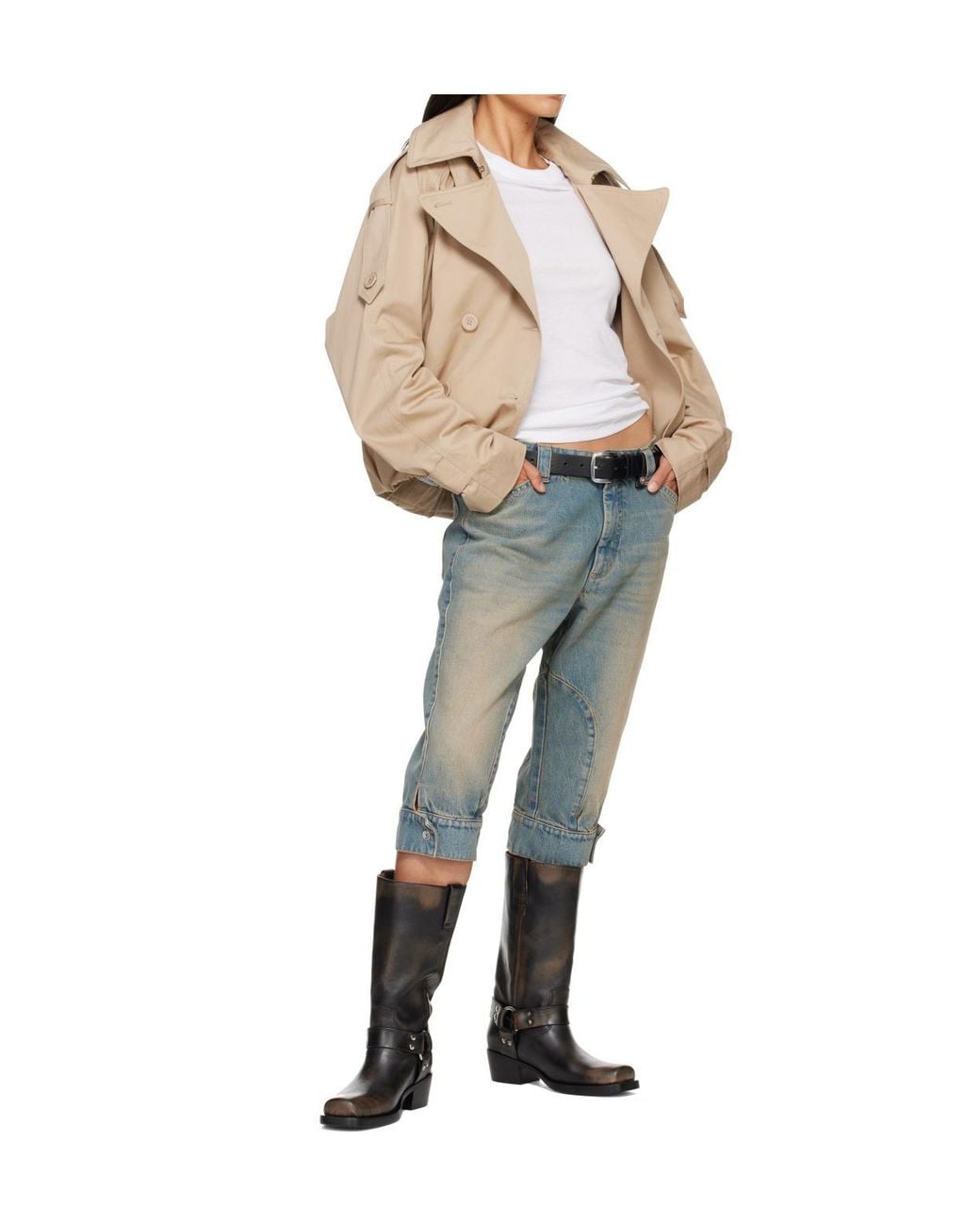 OPEN YY White Snap Western Belt