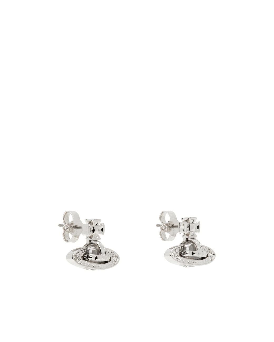 Vivienne Westwood White Bas Relief Earrings for men