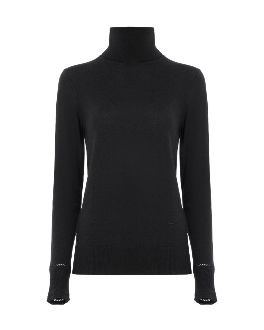 Chloé Black Fitted Turtleneck