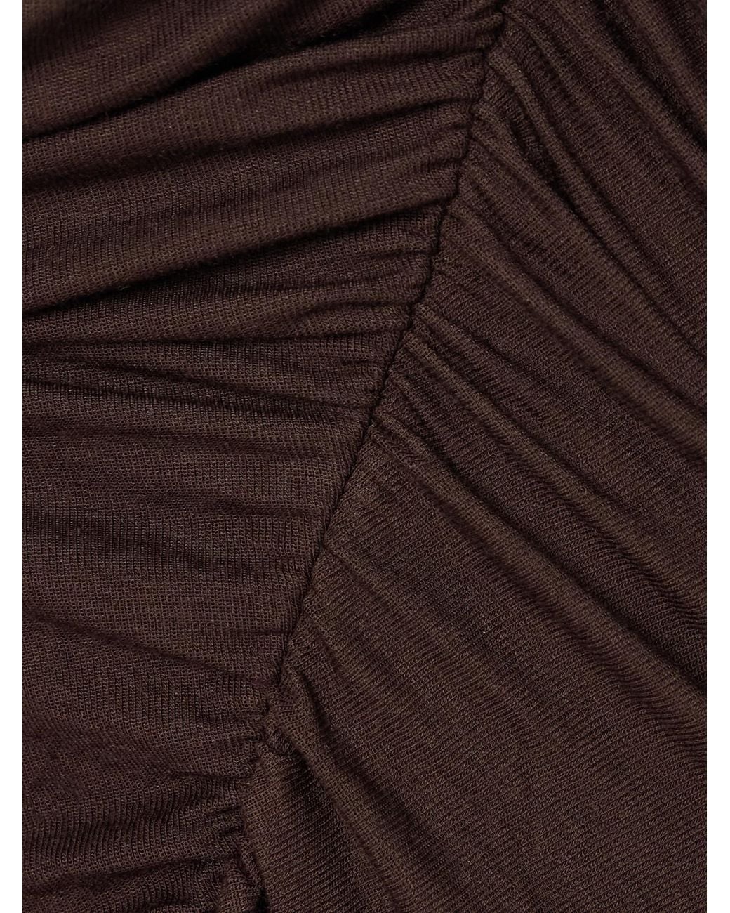 Agolde Brown Pleated Long Dress
