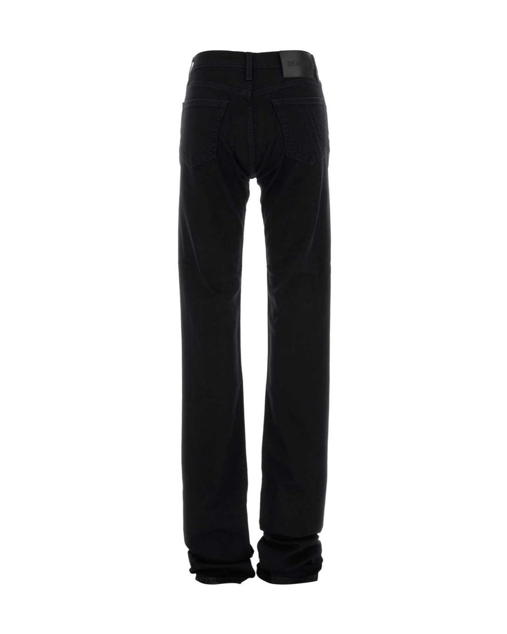 The Attico Black The Logo Patch Stretch Denim Jeans