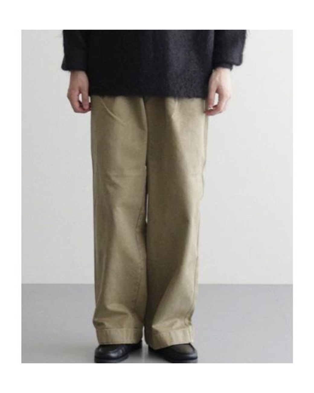 Auralee Green Relaxed Chino Pants for men