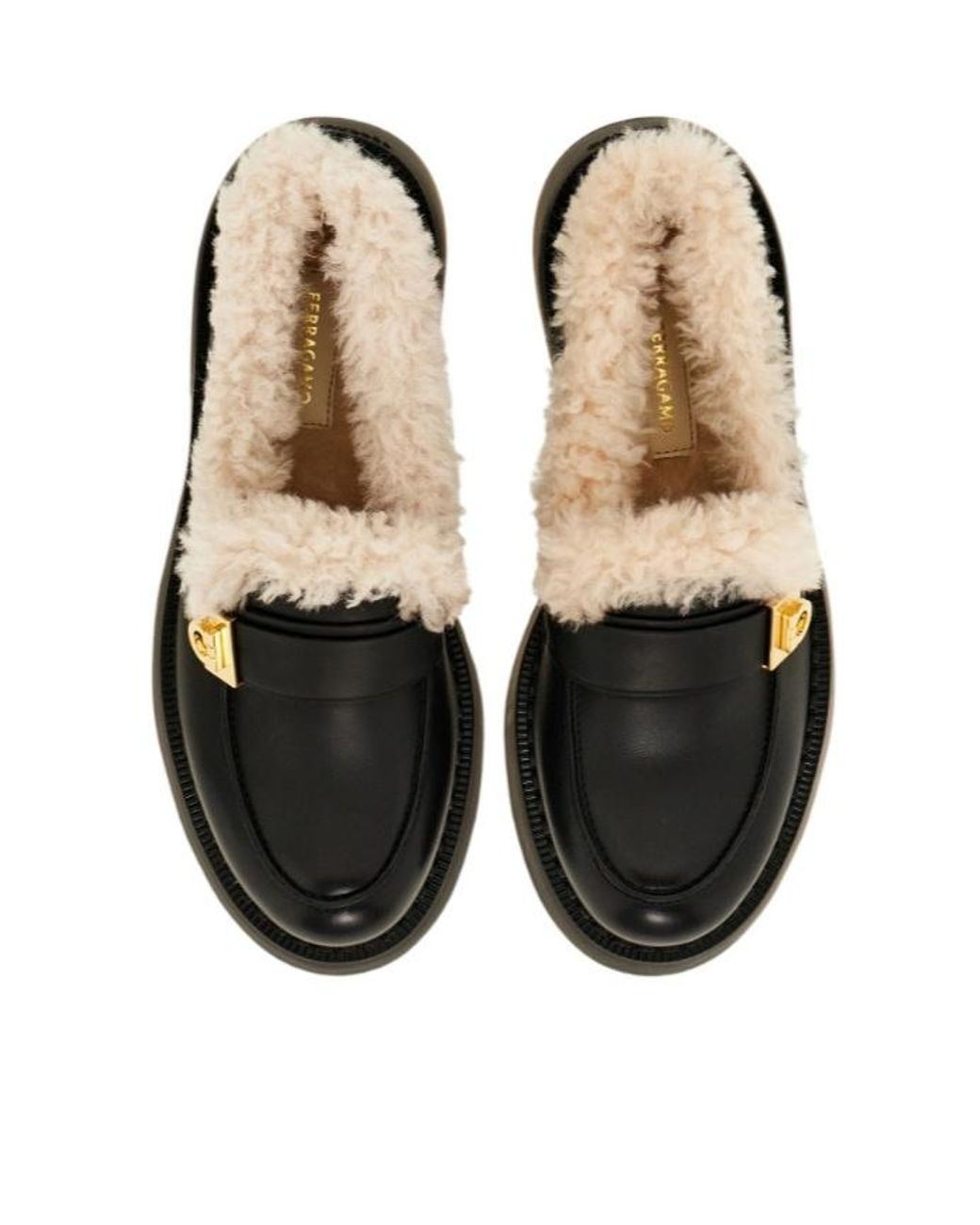Ferragamo Black Ferragamo Hug Buckle Detailed Loafers