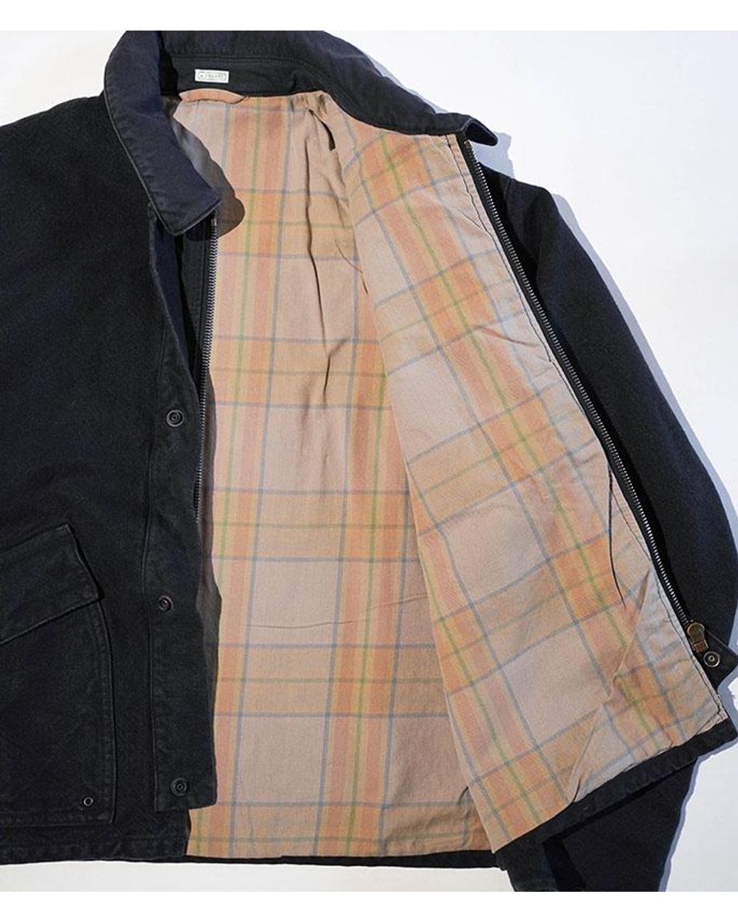 A.PRESSE Black Retro Collared Jacket for men
