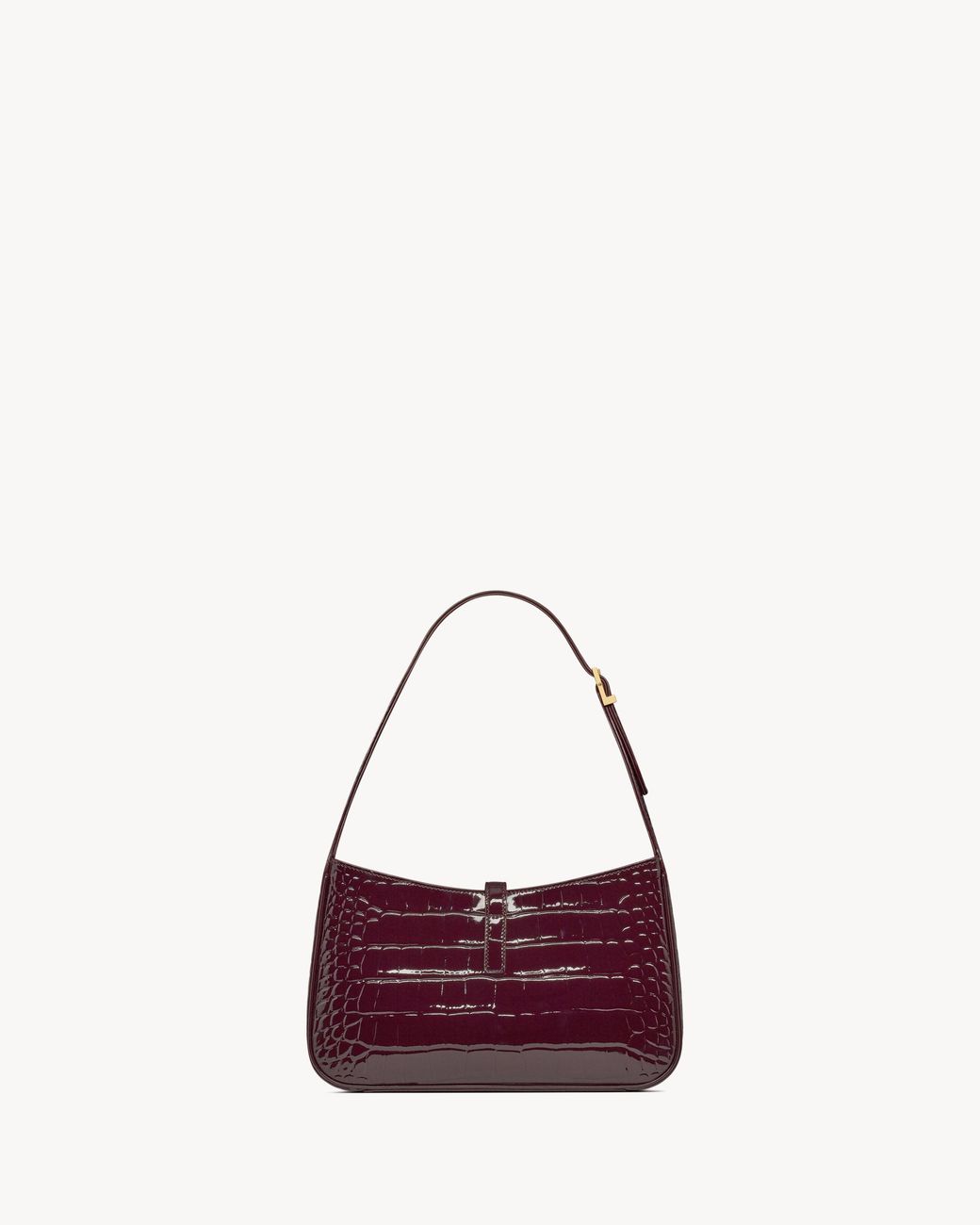 Saint Laurent Purple Le 5 À 7 Embossed Shoulder Bag