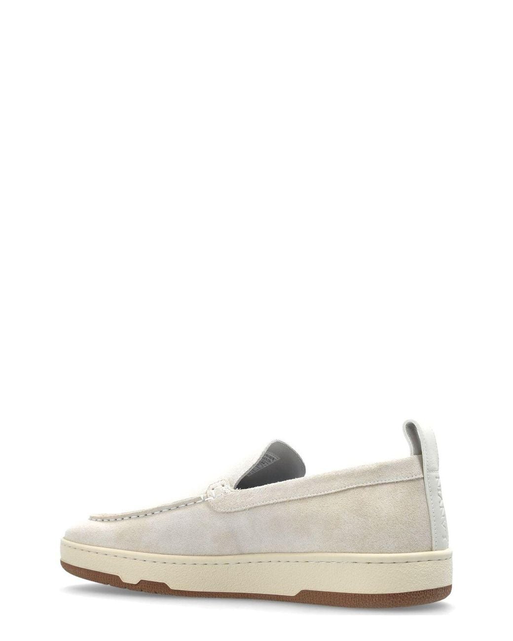 Lanvin White Contrast-Panel Loafers for men
