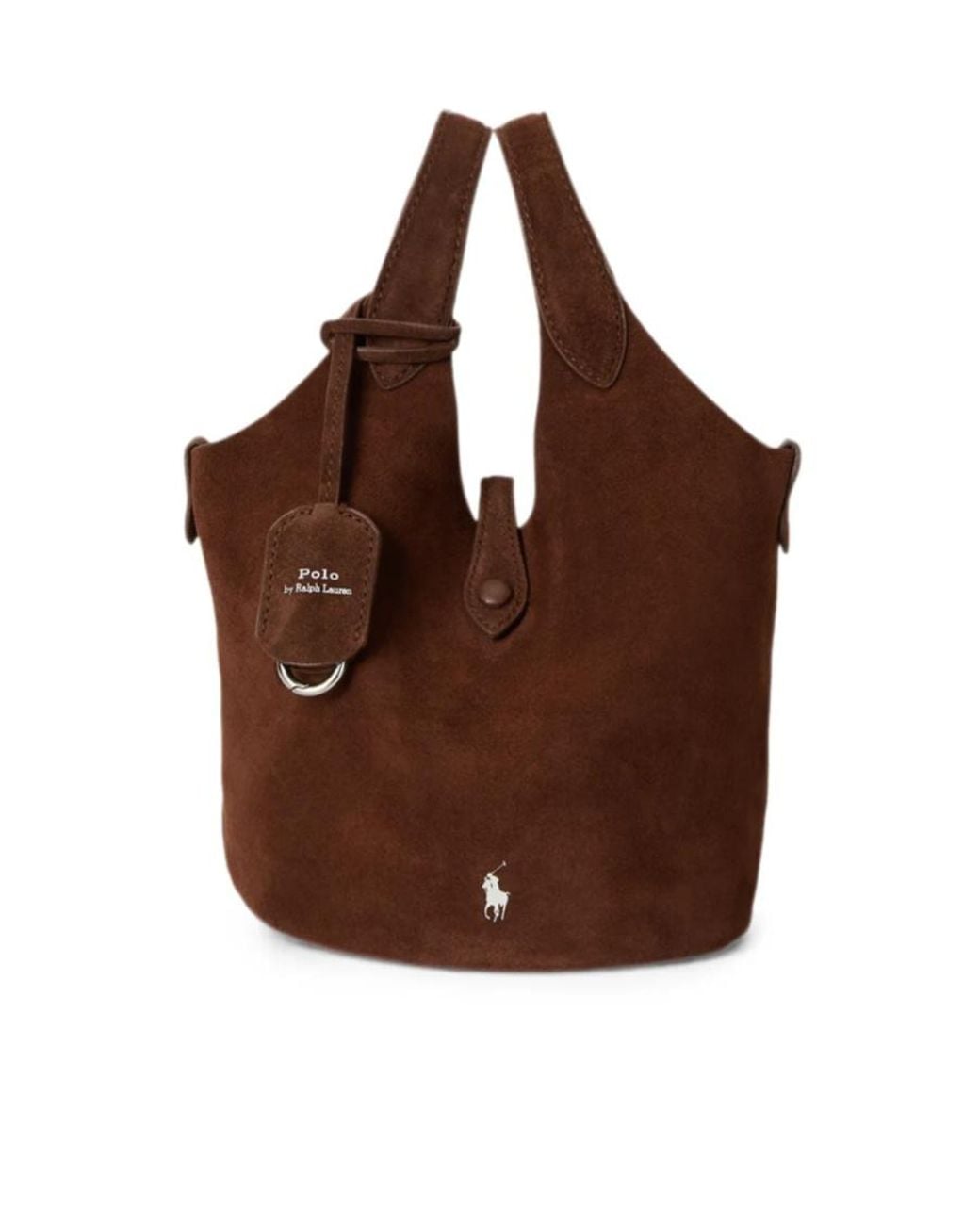 Polo Ralph Lauren Brown Suede Bucket Shoulder Bag