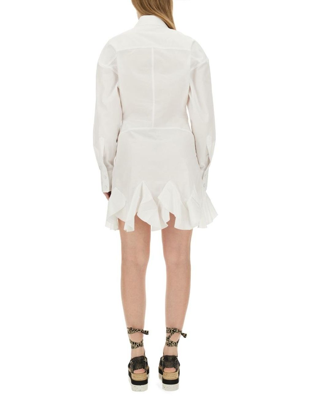 Stella McCartney White Godet Shirt Minidress