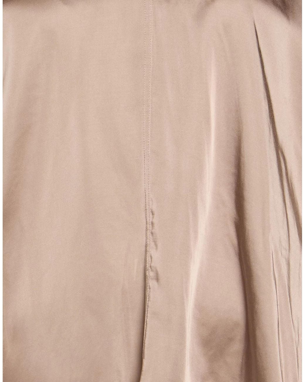 Rick Owens Natural Solid-Colored Satin Short-Sleeve Top