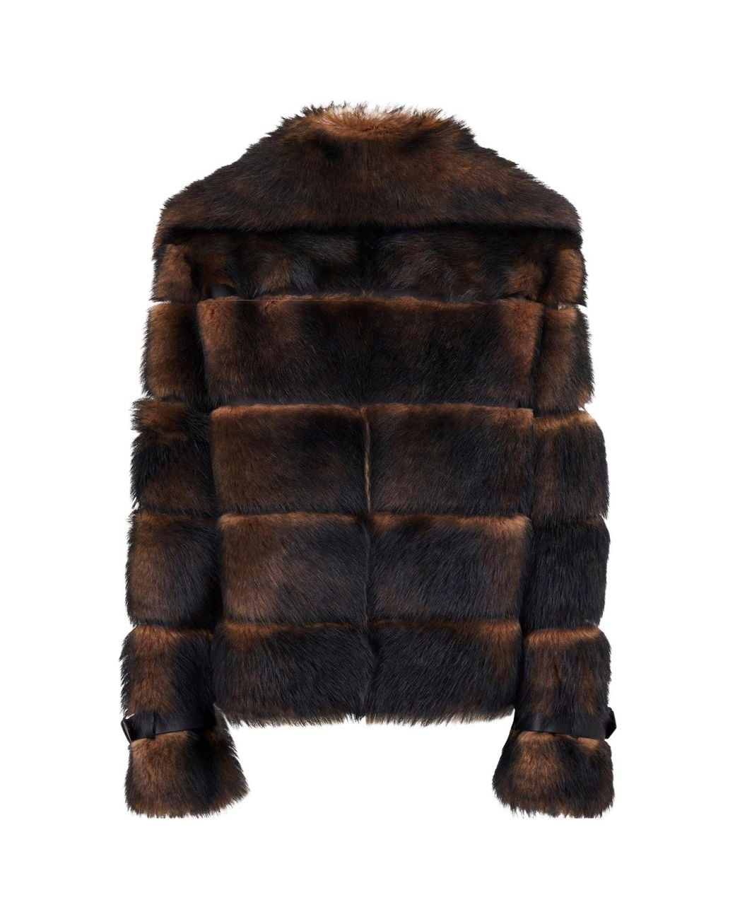 Fendi Black Two-Tone And Fur Jacket