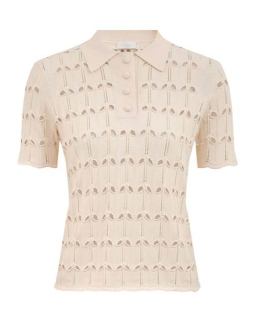 Zimmermann Natural Rhiannon Pointelle Polo