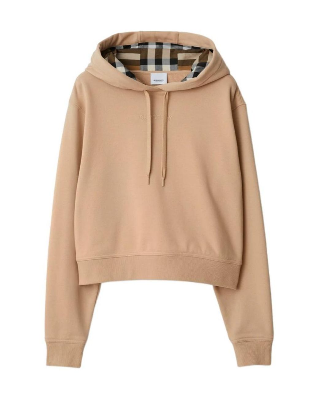 Burberry Natural Long Sleeve Short Sweater