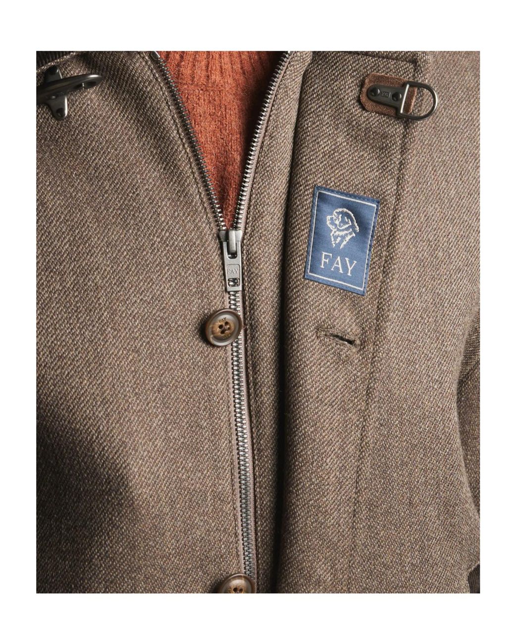 Fay Brown Driving Bomber Jacket for men